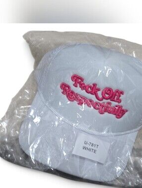 White Kids  with Pink Embroidered Slogan